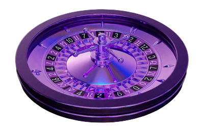 Lila holografisches Roulette-Rad als Spielkategorie-Icon bei Roby Casino