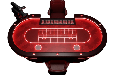Rotes neonbeleuchtetes Live-Dealer-Studio als Spielkategorie-Icon bei Roby Casino